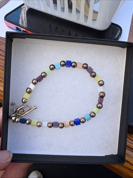 Silpada Jewelry - Rare Vintage Silpada Sterling Silver Squash Bead Bracelet with a Toggle Clasp
